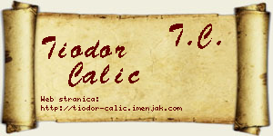 Tiodor Čalić vizit kartica